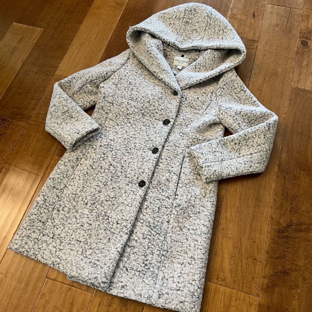 Cole Haan Signature Dropped Shoulder Wool Blend Coat - Size 10 (EUC)